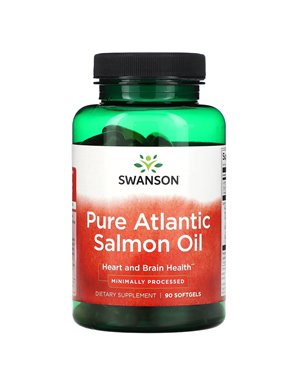 Swanson, Pure Atlantic Salmon Oil, 90 Softgels Swanson, Pure Atlantic Salmon Oil, 90 Softgels