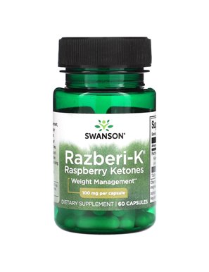 Swanson, Razberi-K, Keton Malinowy, 100 mg, 60 kapsułek Swanson, Razberi-K, Keton Malinowy, 100 mg, 60 kapsułek