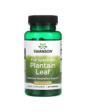 Swanson, Pełen Spektrum Liści Babki, 400 mg, 60 Kapsułek Swanson, Pełen Spektrum Liści Babki, 400 mg, 60 Kapsułek