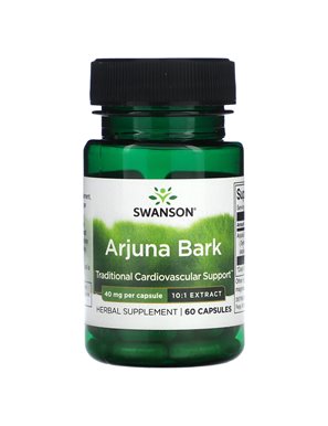 Swanson, Kora Arjuny, 40 mg, 60 Kapsułek Swanson, Kora Arjuny, 40 mg, 60 Kapsułek