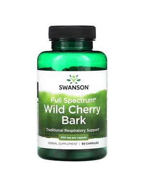 Swanson, Pełny Zakres, Wiśniowy Pień, 500 mg, 90 Kapsułek