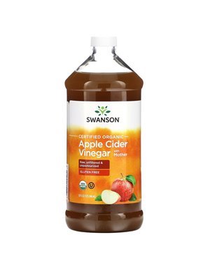Swanson, zertifizierter Bio-Apfelessig mit Mutter, 32 fl oz (946 ml)