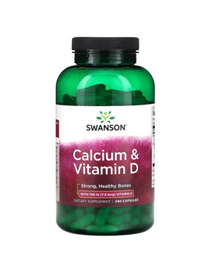 Swanson, Kalzium und Vitamin D, 240 Kapseln