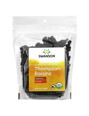 Swanson, Certified Organic Thompson Raisins, 1 lb (454 g)