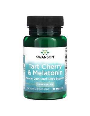 Swanson, Wiśnia Tarta & Melatonina, 30 Tabletek Swanson, Wiśnia Tarta & Melatonina, 30 Tabletek