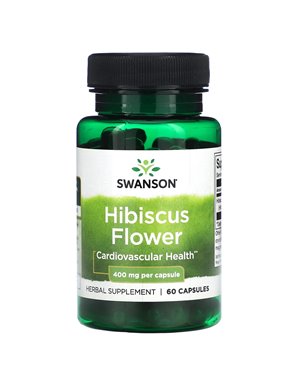Swanson, Hibiscus Flower, 400mg, 60 Capsules