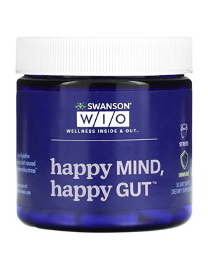 Swanson WIO, Happy Mind, Happy Gut, 30 Vegetarian Capsules Swanson WIO, Happy Mind, Happy Gut, 30 Vegetarian Capsules