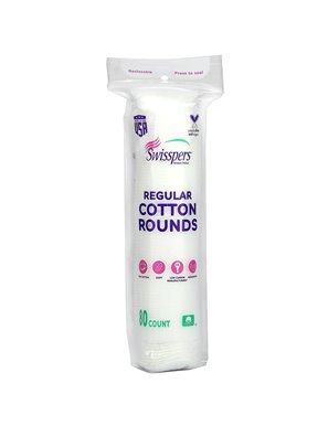 Swisspers, Regularne Płatki Bawełniane, 80 Sztuk