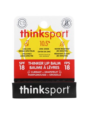 think, Thinksport, Thinker Lippenbalsam, LSF 18, Johannisbeere + Grapefruit, 0,15 oz (4,2 g)
