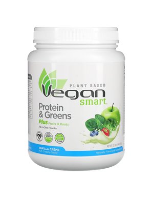 VeganSmart, Protein & Gemüse, All-In-One-Pulver, Vanillecreme, 1,4 lbs (645 g) VeganSmart, Protein & Gemüse, All-In-One-Pulver, Vanillecreme, 1,4 lbs (645 g)