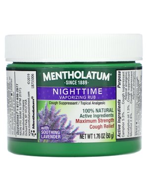 Mentholatum, Verdampfungssalbe für die Nacht, 1,76 oz (50 g)