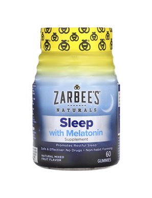 Zarbee's, Melatonin Sleep, Natural Mixed Fruit, 60 gummies Zarbee's, Melatonin Sleep, Natural Mixed Fruit, 60 gummies