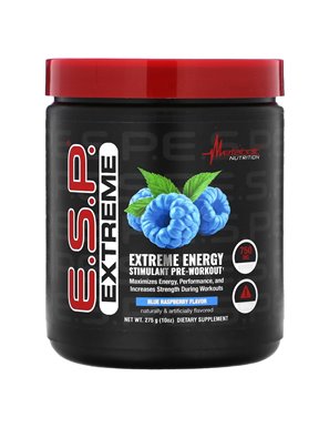 Metabolic Nutrition, ESP Extreme Energy Stimulant Pre-Workout, Blaue Himbeere, 10 oz (275 g) Metabolic Nutrition, ESP Extreme Energy Stimulant Pre-Workout, Blaue Himbeere, 10 oz (275 g)