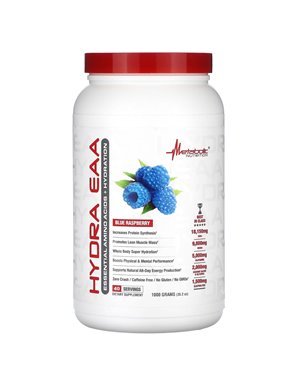 Metabolic Nutrition, Hydra EAA, Blue Raspberry, 35.2 oz (1,000 g) Metabolic Nutrition, Hydra EAA, Blue Raspberry, 35.2 oz (1,000 g)