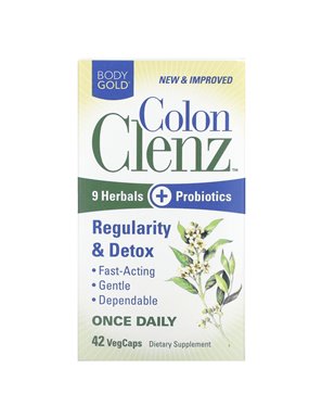BodyGold, Colon Clenz, Regularity & Detox, 42 VegCaps BodyGold, Colon Clenz, Regularity & Detox, 42 VegCaps