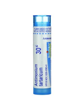 Boiron, Antimonium Tartaricum, 30C, Approx 80 Pellets Boiron, Antimonium Tartaricum, 30C, Approx 80 Pellets