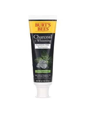 Burt's Bees, Fluoride-Free Toothpaste, Charcoal + Whitening, Zen Peppermint, 4.7 oz (133 g) Burt's Bees, Fluoride-Free Toothpaste, Charcoal + Whitening, Zen Peppermint, 4.7 oz (133 g)