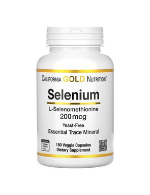 California Gold Nutrition, Selenium, Yeast-Free, 200 µg, 180 Vegetarian Capsules