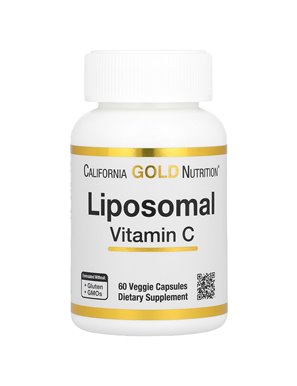 California Gold Nutrition, Liposomales Vitamin C, 500 mg, 60 vegetarische Kapseln (250 mg pro Kapsel)