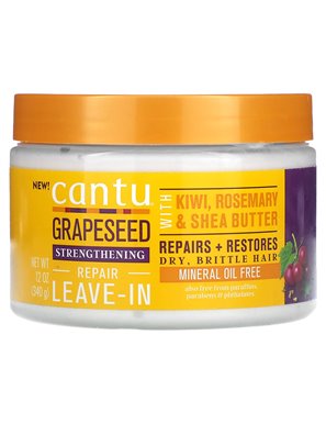 Cantu, Grapeseed Strengthening Repair Leave-In, Dry Brittle Hair, 12 oz (340 g) Cantu, Grapeseed Strengthening Repair Leave-In, Dry Brittle Hair, 12 oz (340 g)