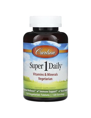 Carlson, Super 1 Daily, 120 vegetarische Tabletten