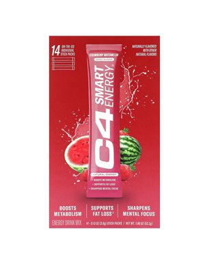 Cellucor, C4 Smart Energy Drink Mix, Erdbeer-Wassermelone, 14 Stickpacks, je 0,13 oz (3,8 g) Cellucor, C4 Smart Energy Drink Mix, Erdbeer-Wassermelone, 14 Stickpacks, je 0,13 oz (3,8 g)