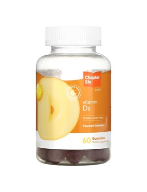 Chapter Six, Vitamin D3, Flavored, 10,000 IU, 60 Gummies (125 mcg (5,000 IU) per gummy)