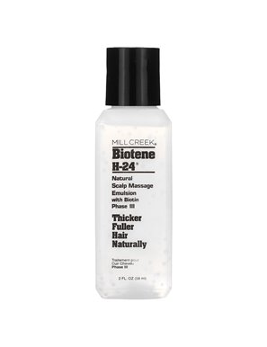 Mill Creek Botanicals, Biotene H-24, Natural Scalp Massage Emulsion, with Biotin, Phase III, 2 fl oz (59 ml) Mill Creek Botanicals, Biotene H-24, Natural Scalp Massage Emulsion, with Biotin, Phase III, 2 fl oz (59 ml)