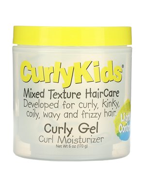 CurlyKids, Pielęgnacja Włosów Mieszanych Tekstur, Curly Gel, Lekka Kontrola, 6 uncji (170 g)