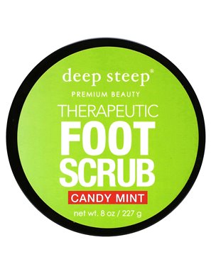 Deep Steep, Therapeutic Foot Scrub, Candy Mint, 8 oz (227 g)