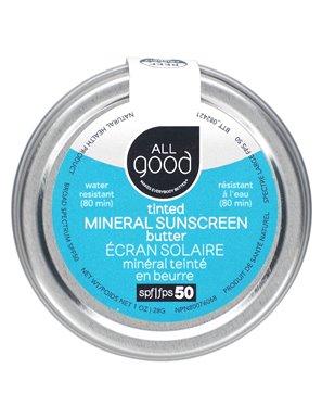All Good Products, Tinted Mineral Sunscreen Butter, SPF 50, 1 oz (28 g)