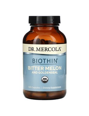 Dr. Mercola, Biothin, Bittermelone und Gelbwurzel, 120 Kapseln