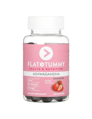 Flat Tummy, Ashwagandha, Strawberry, 60 Jellies Flat Tummy, Ashwagandha, Strawberry, 60 Jellies