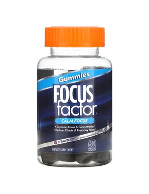 Focus Factor, Spokojny Skupienie, Truskawka, 60 Gumiś