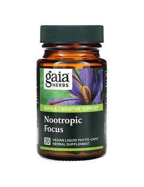 Gaia Herbs, Nootropic Focus, 20 Vegan Liquid Phyto-Caps