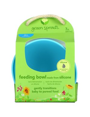 Green Sprouts, Feeding Bowl, 6+ Months, Aquamarine, 1 Bowl, 7 oz (207 ml) Green Sprouts, Feeding Bowl, 6+ Months, Aquamarine, 1 Bowl, 7 oz (207 ml)