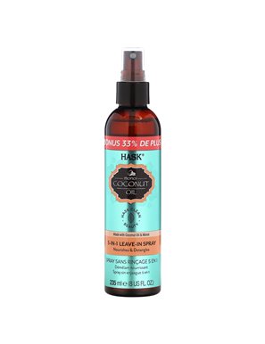 Hask Beauty, Monoi Coconut Oil, 5-In-1 Leave-In Spray , 8 fl oz (235 ml)