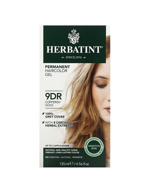 Herbatint, Permanent-Haarfarbe-Gel, 9DR, Kupfergold, 4,56 fl oz (135 ml) Herbatint, Permanent-Haarfarbe-Gel, 9DR, Kupfergold, 4,56 fl oz (135 ml)