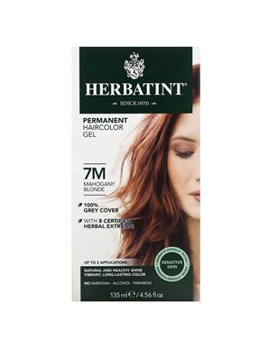 Herbatint, Permanent Haircolor Gel, 7M, Mahogany Blonde, 4.56 fl oz (135 ml)