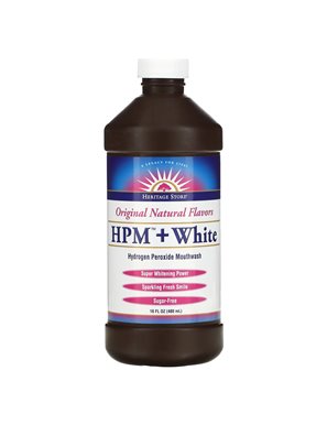 Heritage Store, HPM + White, Hydrogen Peroxide Rinse, Super White Effect, 16 fl oz (480 ml)