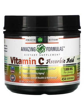 Amazing Nutrition, Vitamin C Ascorbic Acid, 1000 mg, 1 lb (454 g) Amazing Nutrition, Vitamin C Ascorbic Acid, 1000 mg, 1 lb (454 g)