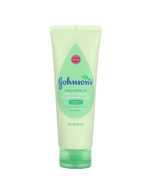 Johnson's Baby, Baby Creamy Oil, Aloe & Vitamin E, 8 fl oz (236 ml)