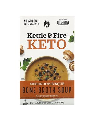 Kettle & Fire, Bone Broth, Keto, Mushroom Sponge Cake, 16.9 oz (479 g) Kettle & Fire, Bone Broth, Keto, Mushroom Sponge Cake, 16.9 oz (479 g)