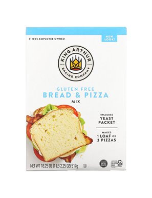 King Arthur Baking Company, Bread + Pizza Mix, Gluten Free, 18.25 oz (517 g) King Arthur Baking Company, Bread + Pizza Mix, Gluten Free, 18.25 oz (517 g)