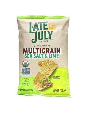 Late July, Multigrain Tortilla Chips, Sea Salt & Lime, 7.5 oz (212 g) Late July, Multigrain Tortilla Chips, Sea Salt & Lime, 7.5 oz (212 g)