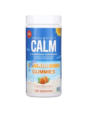 Natural Vitality, CALM, Gumiaki dla Dzieci, Słodki Cytrus, 120 Gumiaków Natural Vitality, CALM, Gumiaki dla Dzieci, Słodki Cytrus, 120 Gumiaków