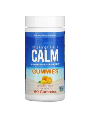 Natural Vitality, CALM, Anti-Stress-Kaugummis, Orange, 60 Kaugummis