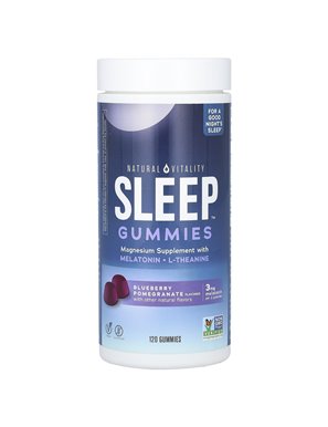 Natural Vitality, Schlafgummis, Blaubeere-Granatapfel, 3 mg, 120 Gummis (1,5 mg pro Gummi) Natural Vitality, Schlafgummis, Blaubeere-Granatapfel, 3 mg, 120 Gummis (1,5 mg pro Gummi)