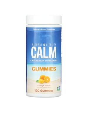 Natural Vitality, CALM, Magnesiumpräparat, Orange, 120 Gummibärchen