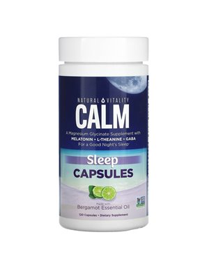 Natural Vitality, CALM, Bergamot Olive Oil Sleep Capsules, 120 Capsules Natural Vitality, CALM, Bergamot Olive Oil Sleep Capsules, 120 Capsules
